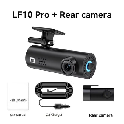 LF10 Front 4K Dashcam Loop Recording and Auto Overwriting Car Video Recorders Time Overprint Video Playback Dash Cams