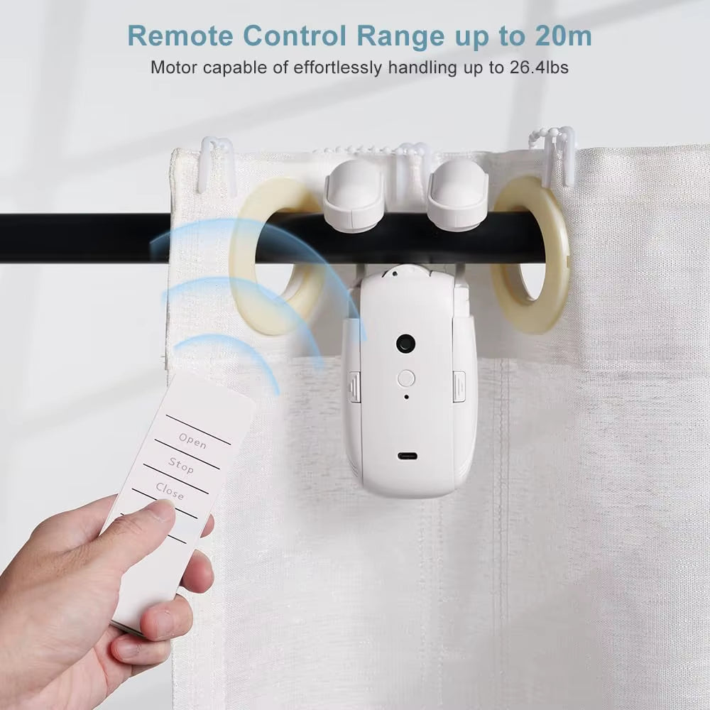 Smart for Home Curtain Opener Electronic Rome Track Curtain Motor Robot Remote Button Control Automatic Curtain Opener