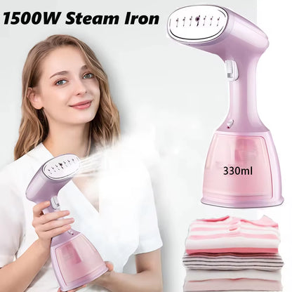 1500W Handheld Garment Steamer for Clothes 330Ml Portable Household Fabric Small Electric Steam Iron Machine for Home Travel Use