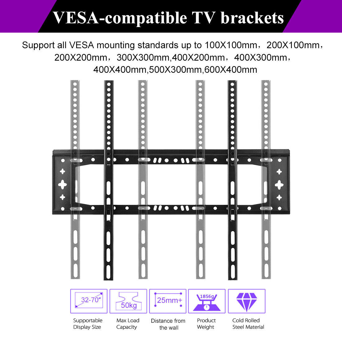 TV WALL MOUNT BRACKET LCD LED Plasma Flat Slim 32 40 42 46 47 50 52 55 60 65 70