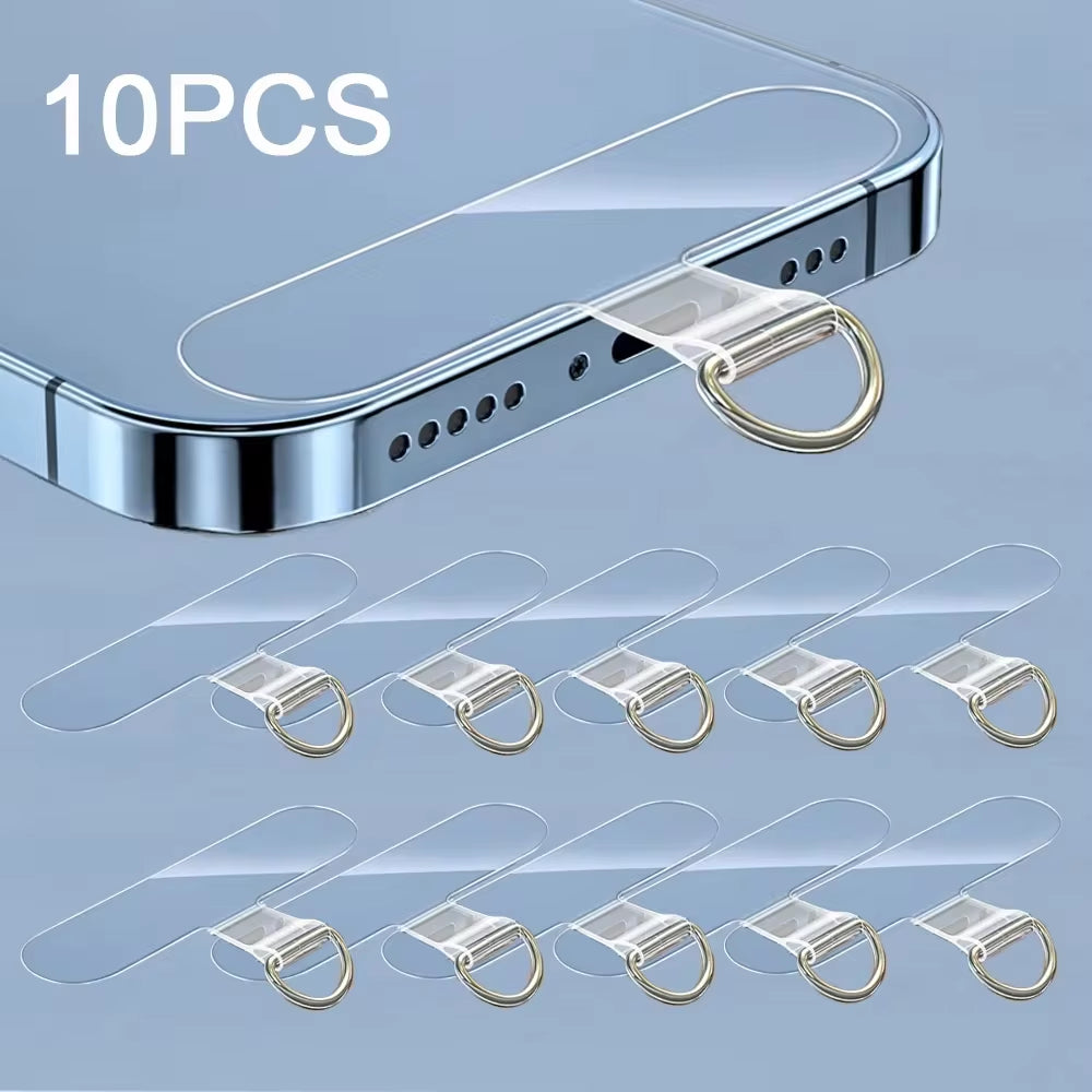 10/5/1Pcs Universal Tpu Mobile Phone Anti-Lost Lanyard Card Gasket Nylon Detachable Phone Hanging Cord Strap Patch Tether Pad