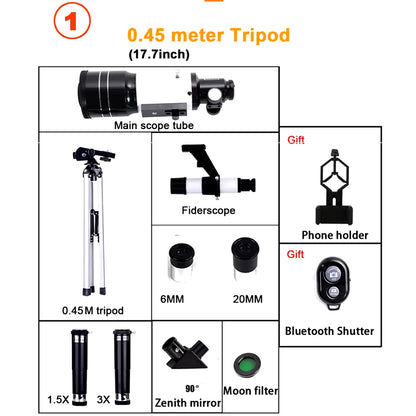 Professional Astronomical Telescope F30070 Monocular 150 Times Zoom HD Night Vision View Moon Star AZM70300 Stargazing