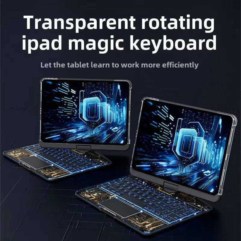 Transparent Rotating Ipad Magic Control Keyboard Suitable for Apple Air5 Integrated Pro11 Inch Protective Case 4 Case Tablet