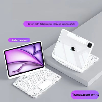 Transparent Rotating Ipad Magic Control Keyboard Suitable for Apple Air5 Integrated Pro11 Inch Protective Case 4 Case Tablet