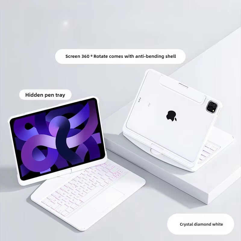 Transparent Rotating Ipad Magic Control Keyboard Suitable for Apple Air5 Integrated Pro11 Inch Protective Case 4 Case Tablet