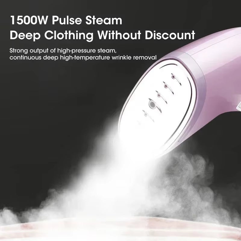 1500W Handheld Garment Steamer for Clothes 330Ml Portable Household Fabric Small Electric Steam Iron Machine for Home Travel Use